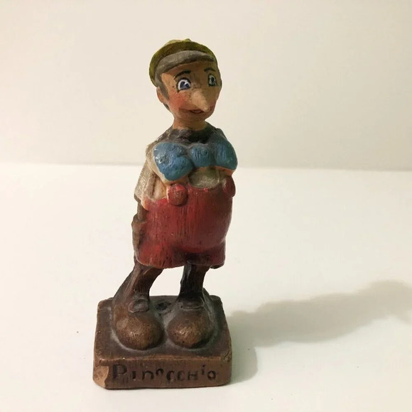 Vintage Pinocchio Figure Walt Disney  Chicago 4.5 Inch Tall Flaws - Picture 1 of 16